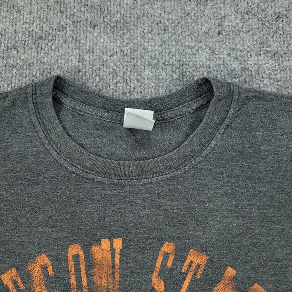 Oregon State Beavers Shirt Men's Medium Gray NCAA University Logo Short Sleeve - Picture 4 of 12